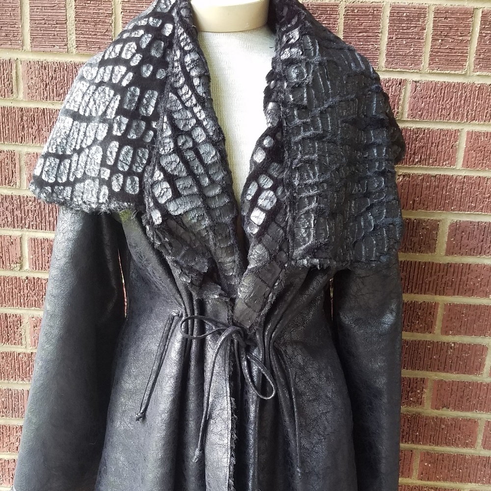 vintage black cape coat